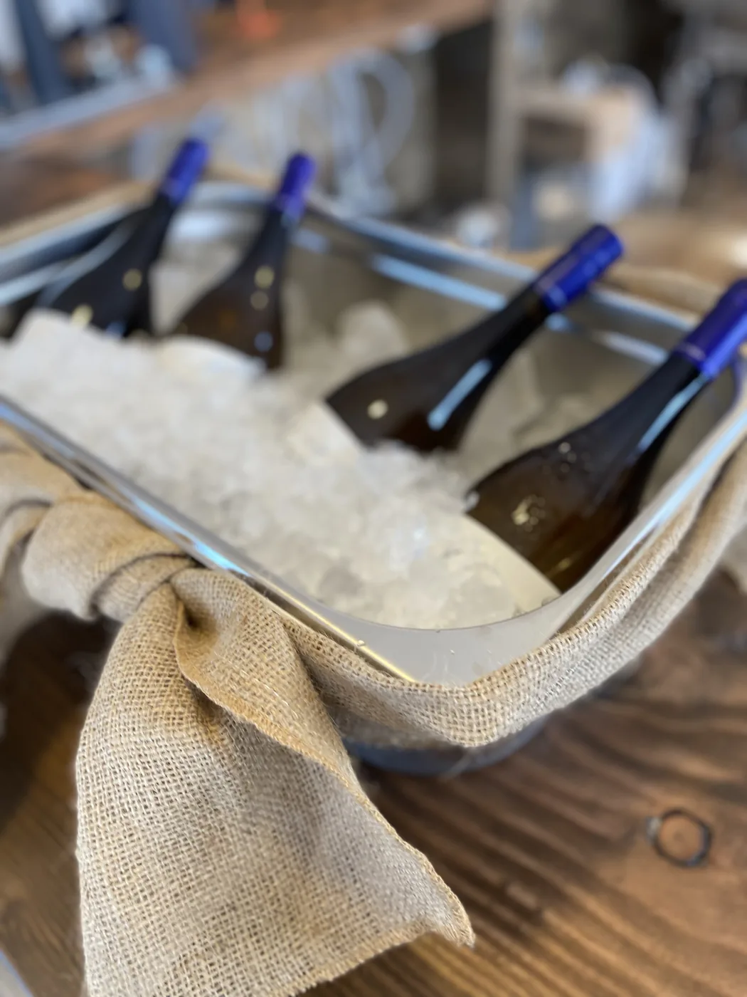 Vinos chilenos en hielo